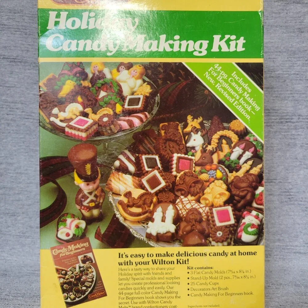 Vintage Wilton Candy Maker Holiday Candy Making Kit & Gingerbread Cookie Cutters